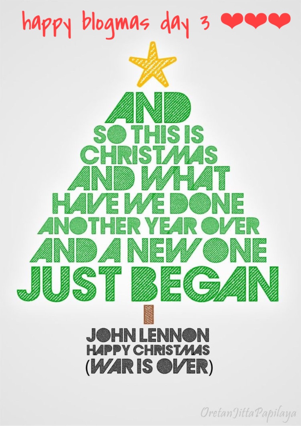 blogmas day 3 – happy christmas&nbsp;john.